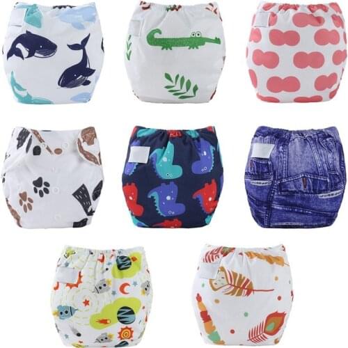 Reusable Breathable Washable Cloth Diaper Newborn Baby Infant Kids Toddler Children Cartoon Nappy Cover Diapers Toilet Training