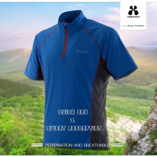 Male Quick dry short-sleeve elastic hiking t-shirt Men MTB cycling Jerseys Sweatshirt mens breathable sports t-shirt Hylaeion