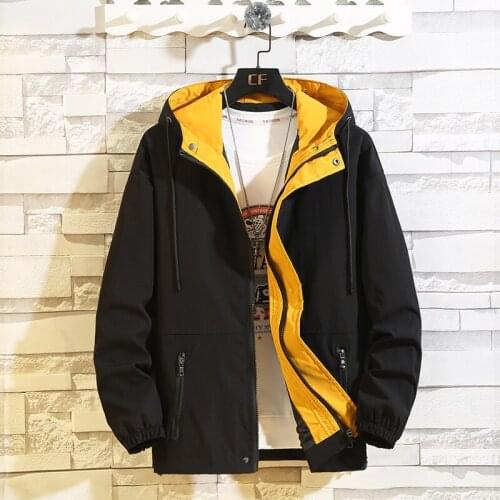 5XL 6XL 7XL Plus Size Mens Clothing 2021 Spring Autumn Long Sleeve Bomber Jacket Baseball Jackets Zipper Black Yellow Men Coats