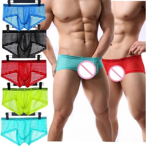 Mens Underwear Briefs Cueca Masculina Man Bulge Jockstraps Mens Sexy Bikini Briefs Gay Sissy Panties Transparent Underpants