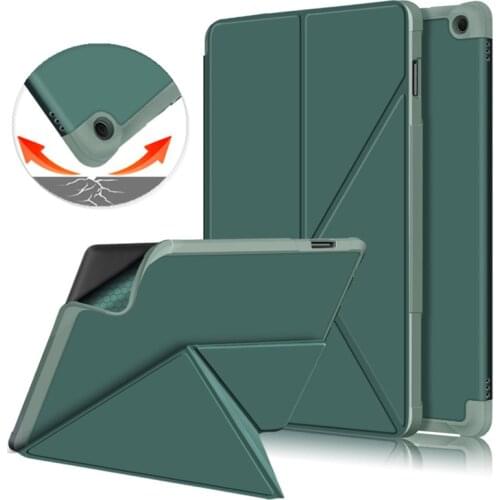 For Amazon Fire HD 10 Case 2021 Multi-folding Stand Soft TPU Back for Amazon Fire HD 10 Plus 2021 Case 10.1 inch 11th Generation