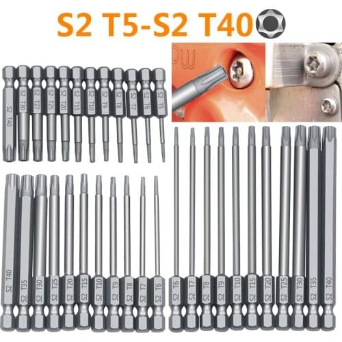 11pcs 12pcs Security Bit Set Tamper Proof Screwdriver Drill Bit Screw Driver Bits Torx Flat Head 1/4" Hex Driver Bits
