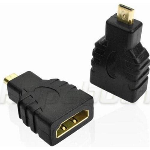 100pcs New HDMI Female to Micro HDMI Male Adapter Connector HD TV DVD Black