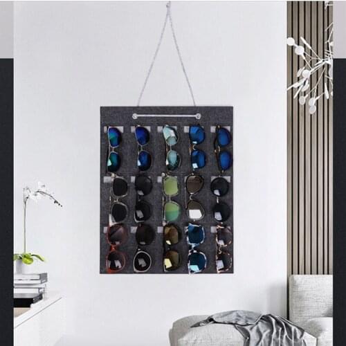 Glasses Organizer Sunglasses Organizer Storage Hanging Bag Sunglasses Eyeglasses Display Wall Mount Organizer 15 Slot Eyewear Ho
