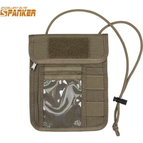 EXCELLENT ELITE SPANKER Tactical Anti-Theft Hidden Passport Wallet Neck Lanyard Credit Card Storage Bag Practical Card Holder