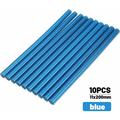 20Pcs 11mm*200mm Hot Melt Glue Sticks For Glue Gun Craft Phone Case Repair Accessories Adhesive 11mm Stick Clear Black 4Colours
