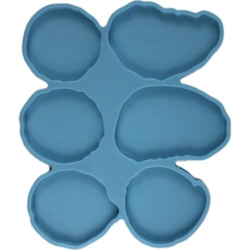 DIY Crafts Epoxy Resin Mold Handmade 6 Irregular Round Casting Silicone Mould A0NF