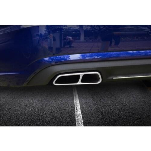 Fit for Audi A6L modified tail throat frame four outlet exhaust pipe decorative cover for16/17/18/19decoration bright strip