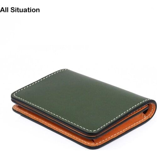 Luxury Business Card Case First Layer Cow Leather Top Quality Men Storage Credit Card Bag Women Fashion Mini Wallets Coin Purses