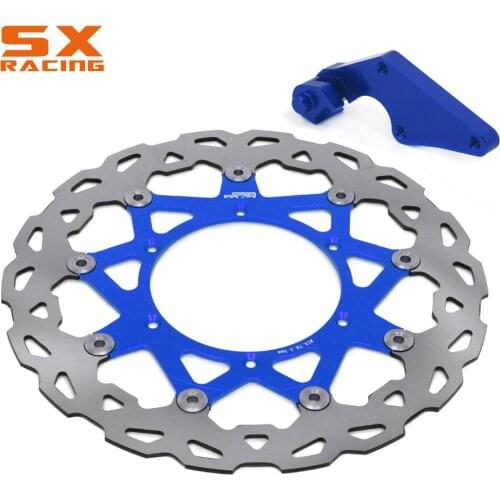 Motorcycle 320MM Blue Front Floating Brake Disc & Bracket For YAMAHA YZ250F YZF250 2007-2015 YZ450F YZF450 2008-2015