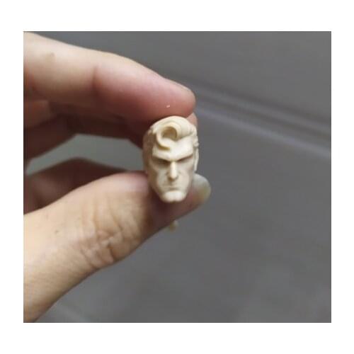 Unpaint 1/12 Scale Comic Clark Kent Head Sculpt Cartoon Head Carved for 6in Shf Action Figure Toys