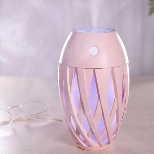 USB Rechargeable Air Humidifier Portable Multifunctional Humidifier Household Air Purifier with 7-Color Atmosphere Night Light