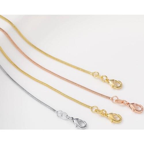 Copper 18K 14K Gold 1 pcs Necklace Chains With Lobster Clasps For DIy Jewelry Findings Making Accessories Supplies Chain Spool