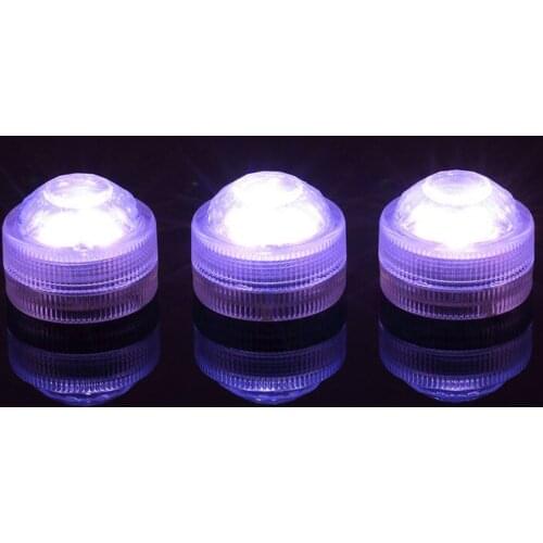 10pcs Wedding Decoration Single Color Waterproof Submersible Led Tea Light Mini Party Light With Battery For Halloween Christmas