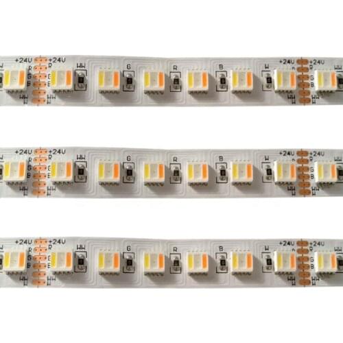 50M RGB+CCT 5 IN1 Dimmable RGB 5050 LED Strip 96LEDs/m 36W RGB+White+Warm White RGBWW LED Flexible Home Engineering Tape DC24V