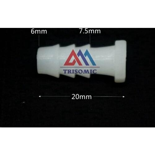 6mm Tube End Cap Plug with Barbed Material PP white type acid and alkali resistant