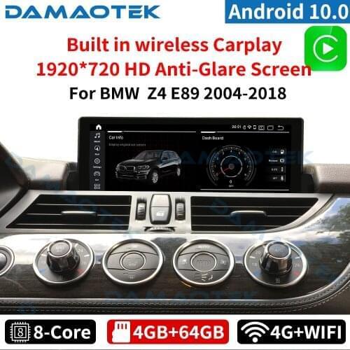 DamaoTek Android 10.0 10.25" car multimedia GPS for BMW Z4 E89 2004-2018 car dvd player android auto gps navigation carplay
