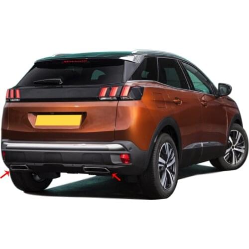 Auto Spare parts And Accessories for Peugeot 3008 Stainless Chrome Exhaust Output 2 Piece 2016 Model Above A + Quality