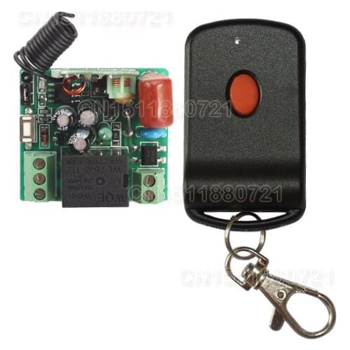 New AK-RK01S-220J 220V 1CH 10A RF Wireless Remote Switch System Receiver With Learning Button 315/433.92MHZ