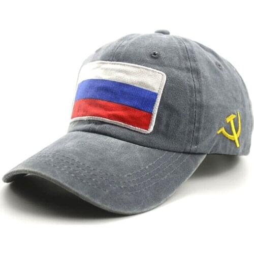 New Russia Flag Cotton Baseball Cap Snapback Hats For Men Bone Women Fitted Cap Gorras Embroidery Trucker Washed Dad Hats