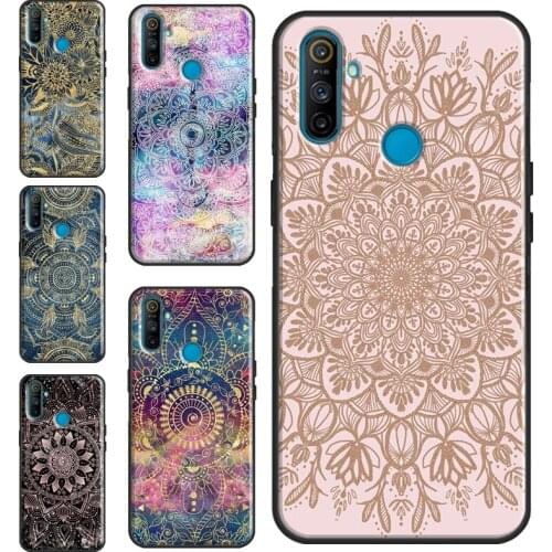 Indian Pattern Mandala Case For OnePlus 8 Pro 9 Pro Nord 7T 8T 9R Cover For Realme C21 C15 C11 C3 GT Q3 6 7 8 Pro