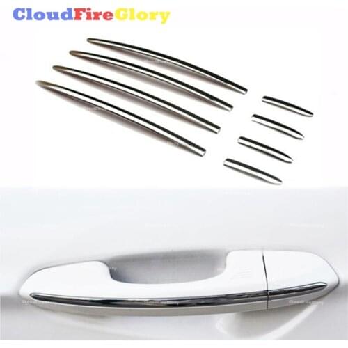 CloudFireGlory For Fusion 1.5T 2013 2014 2015 2016 8pcs/set Door Handle Stripes Cover Trim Steel