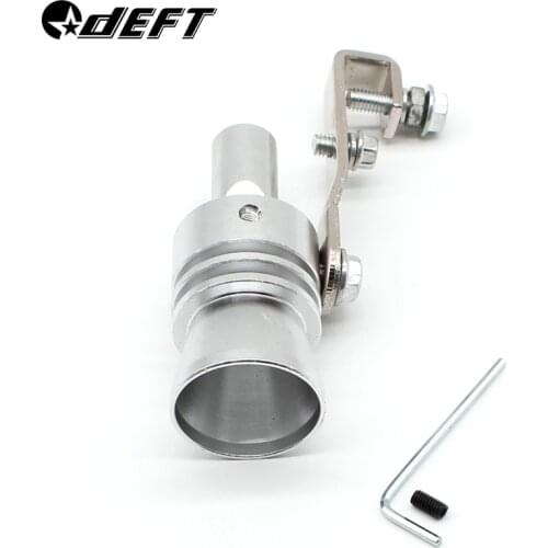 DEFT Motorcycle Car Straight Muffler Universal Car Turbo Sound Whistle Exhaust Muffler Pipe Whistler Silver S M L XL