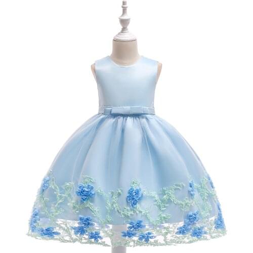 Kids Dress for Girls Wedding Tulle Lace Girl Dress Elegant Princess Party Pageant Formal Gown For Teen Children Dress