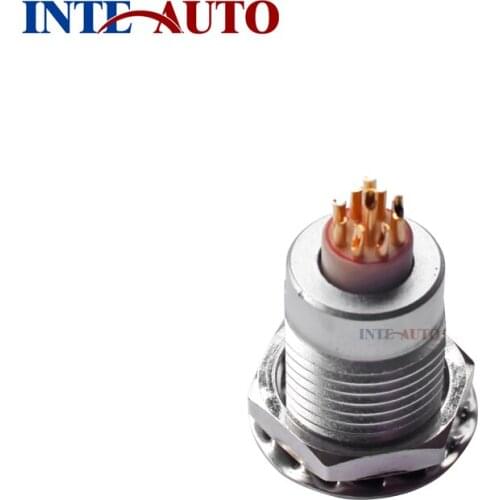 IP50 metal push pull self-locking connector,Female M15 2B 8 way circular socket,EZGG.2B.308