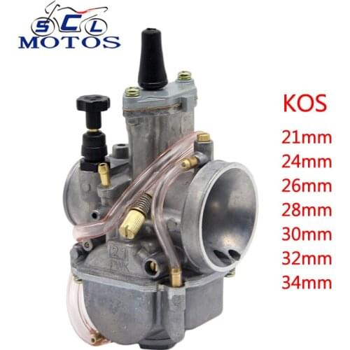 Sclmotos -KOSO Motorcycle Carburetor 21 24 26 28 30 32 34mm Carb Power Race Scooter Motocross GY6 JOG CBR CR80 CR85R CR125 NSR50