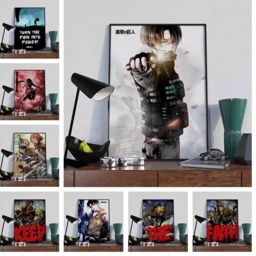 Canvas Painting Home Decor Modular Aanval Op Titan Pictures Japan Anime Printed Poster For Living Room Wall Art No Framework