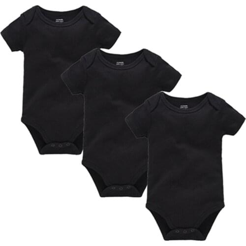 2021 Short Sleeve Summer Baby Bodysuit Solid Cotton Bebe Clothes 0-3 Months Soft Newborn Jumpsuit Infant Body Costume