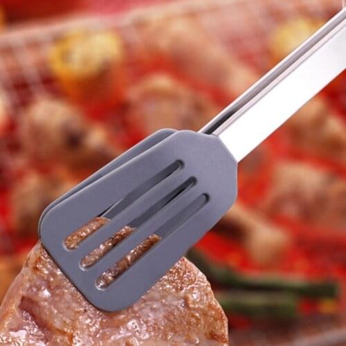 Kitchen Food Tongs Heat-Resistant Food Tong Creative Non-Slip Nylon Bread Tong Serving Tong Kitchen Tools BBQ Tools Accessories