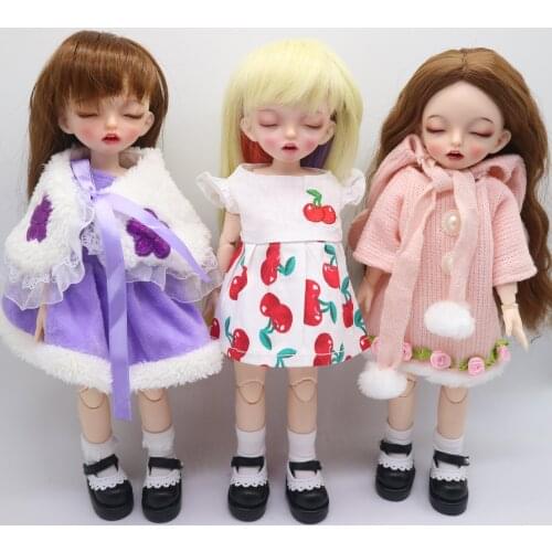 Sleeping Dolls BJD Girl dolls 30cm plastic doll selling with dress,wigs shoes 20200103