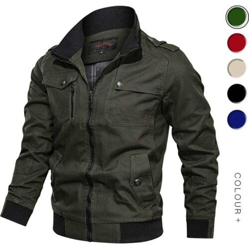 Casual Bomber Jacket Men 2020 Spring Autumn Army Military Tactical Jackets Mens Coats Male Outerwear Windbreaker Brand Clothing