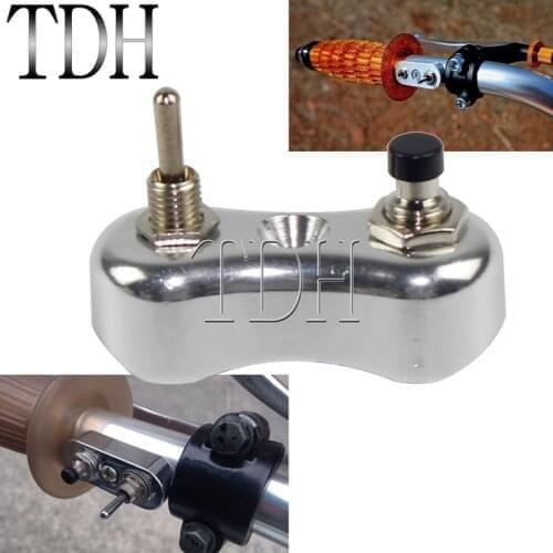 Cafe Racer Mini Switch Motorcycle Block 1" & 7/8" Handlebar Toggle Switch Button Control for Harley Yamaha Honda Triumph Custom