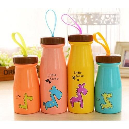Cartoon Water bottles Milk kettle Stainless Steel Child Insulation kettle Portable Juice bottle Large Capacity Tea