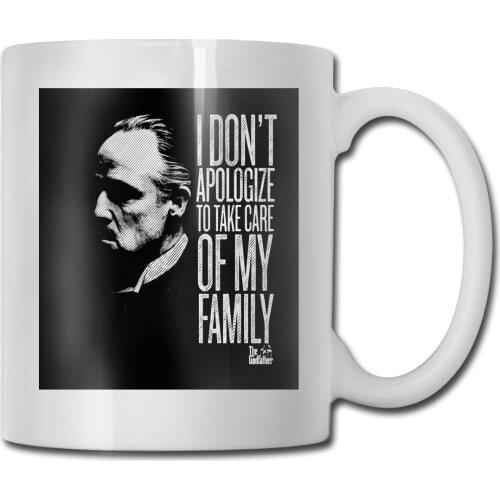 The Godfather Mens Red Heather No Apologies Graphic Vacation Great Quality Top Anime Brand New Animal Design Mug Cup