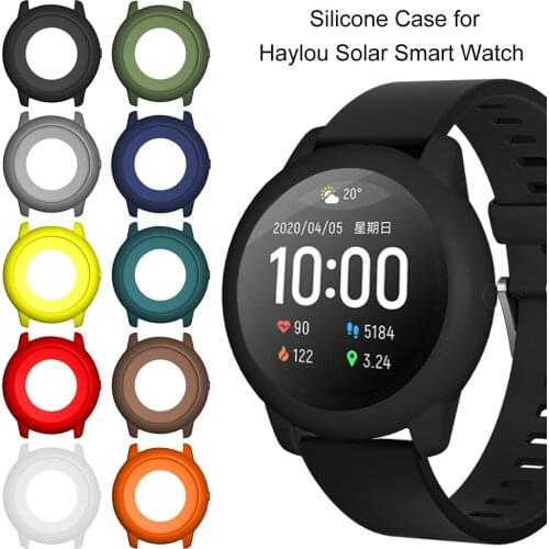 Soft Silicone Case Watch Cover Protection Shell Anti-scratch Cases For Haylou Solar Smart Watch Bumper Watch Accessories
