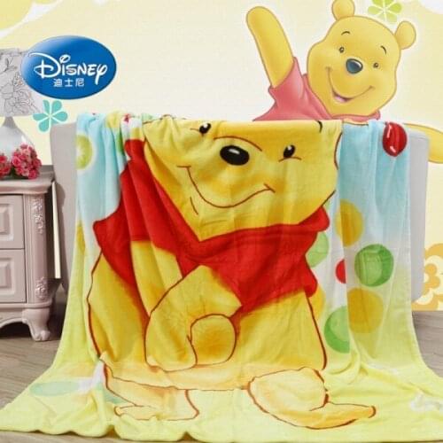 Disney Cartoon Yellow Winnie The Pooh Piglet Debbie Pattern Soft Comfortable Flannel Blanket Baby Girl Boy In Bed Sofa Supplies