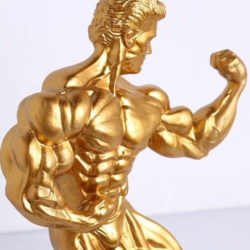 New styl 40cm male Bodybuilding Trophy Boxing Champion male Model Medal Award Trophy Home Furnishing Sports Souvenir Gifts Souve