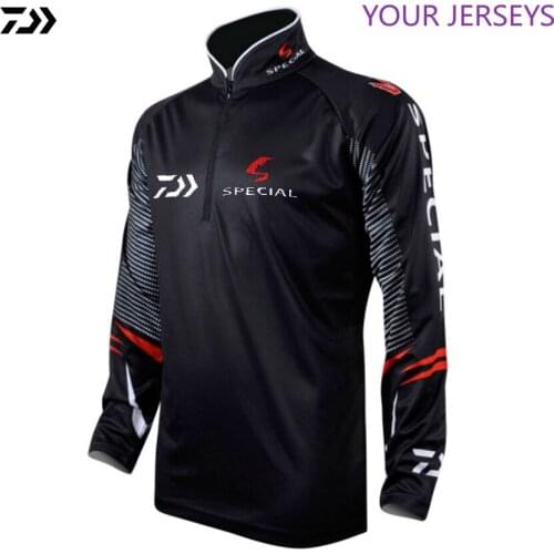 DAIWA DAWA Plus Size 4XL Fishing Clothing For Men Summer Breathable Dry Sun UV Protection Sportswear Man Outdoor Fishing Shirts