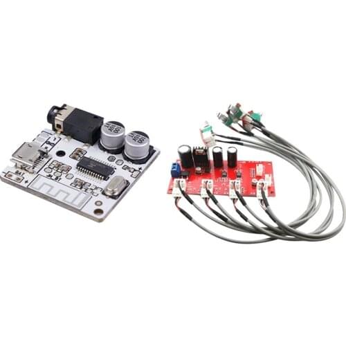 1 Pcs DIY Bluetooth Audio Receiver Board & 1 Pcs AD828 Stereo Preamp Amplifier Board
