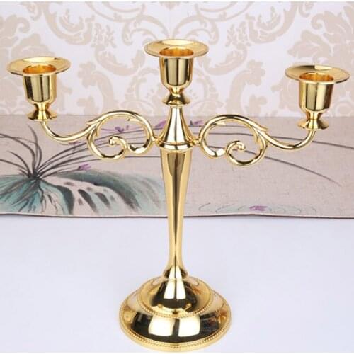 Table Candlesticks Metal Candelabra Candle Holder Candle Stand for Wedding Dining Table Christmas Party Home Decoration