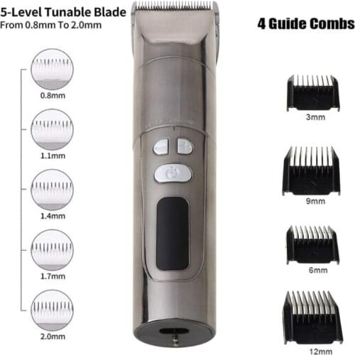 Professional Electric Hair Clippers Beard Trimmer Barber Grooming Kit Rechargeable Cordless Haircut Machine Cutting Shaver