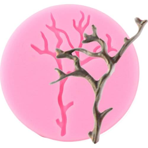 Halloween Tree Branches Silicone Molds DIY Chocolate Moulds Cupcake Topper Fondant Cake Decorating Tools Candy Clay Resin Mold