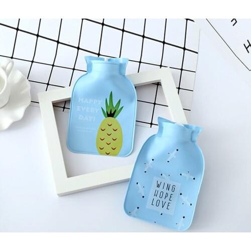 Cute Cartoon Hot Water Bags PVC Portable Mini Water Filling Hot Water Bottle Hotwater Warmer Screw Top Quality Warming Products