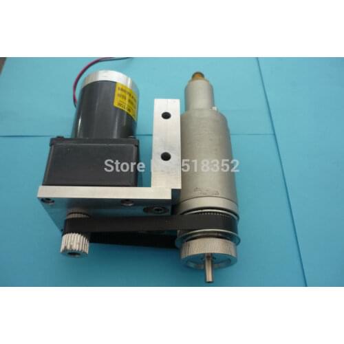 Rotating Assembly Set for Lechuan, Zhonggu, Tiangong EDM Drilling Machine, including DC Geared Motor Drive, Belt, Mounting Plate