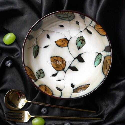 Japanese Ceramic Tableware Hand-painted Ramen Soup Rice Bowl Home Salad Fruit Bowl Porcelain Bowl