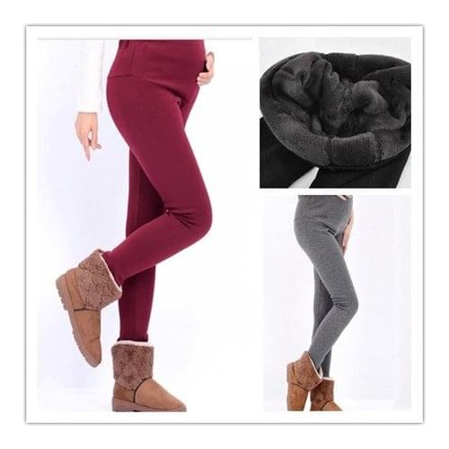 Maternity Pants Plus Size Xxxl Autumn and Winter Plus Velvet Female Trousers Candy Colors Women Maternity Leggings